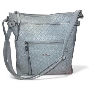 Rosetti Silver Quilted Crossbody Bag 11 Pockets beautifully made